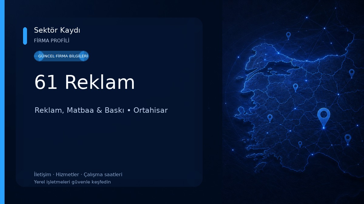 61 Reklam Reklam, Matbaa & Baskı