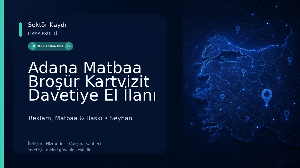 Adana Matbaa Broşür Kartvizit Davetiye El İlanı Reklam, Matbaa & Baskı