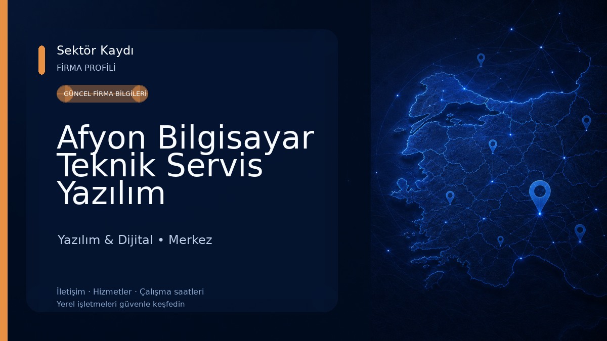 Afyon Bilgisayar Teknik Servis Yazılım Yazılım & Dijital