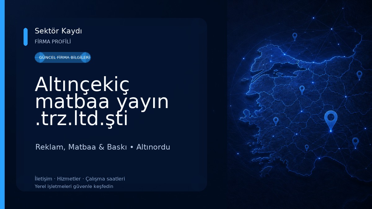 Altınçekiç matbaa yayın .trz.ltd.şti
