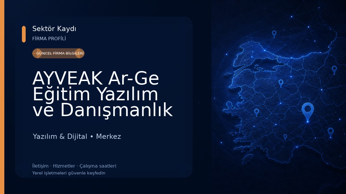 AYVEAK Ar-Ge Eğitim Yazılım ve Danışmanlık Yazılım & Dijital