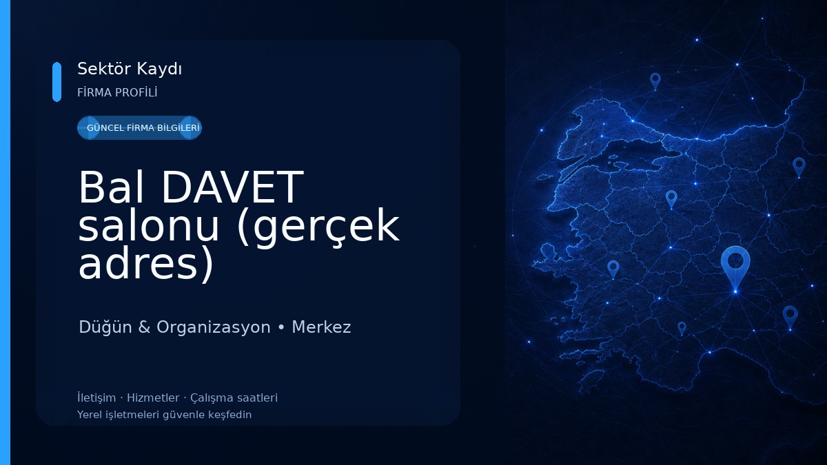 Bal DAVET salonu (gerçek adres) Düğün & Organizasyon