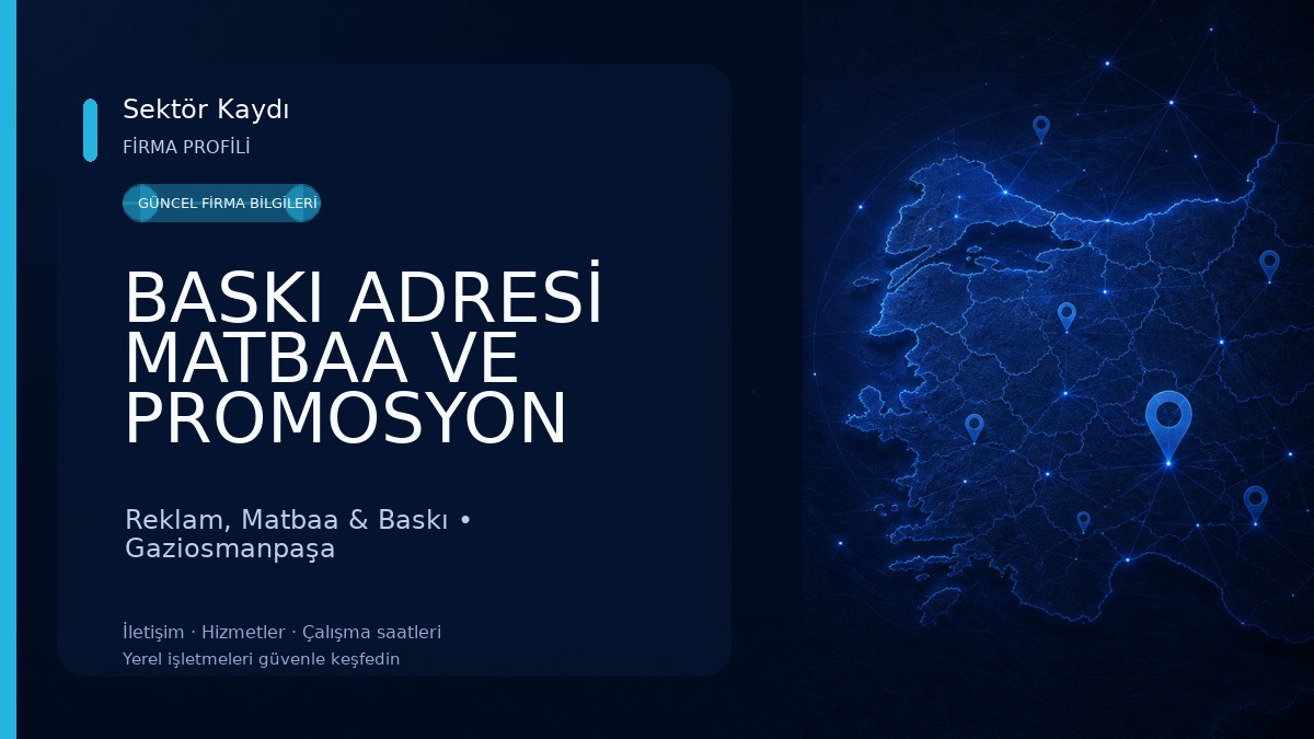 BASKI ADRESİ MATBAA VE PROMOSYON HİZMETLERİ Reklam, Matbaa & Baskı