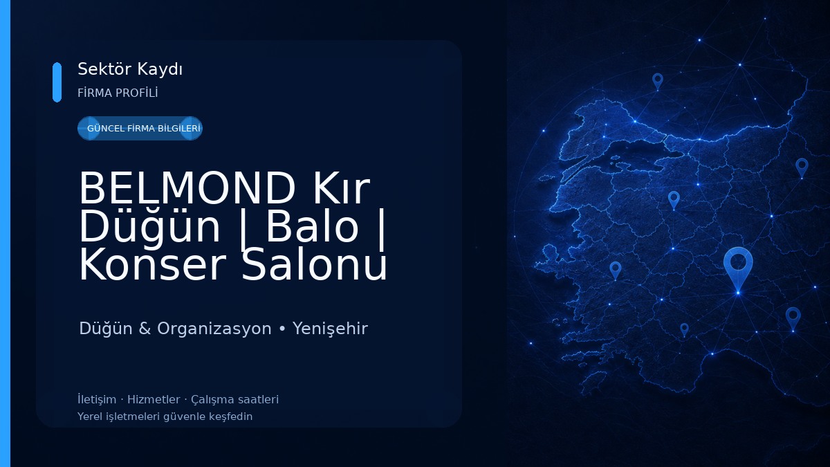 BELMOND Kır Düğün | Balo | Konser Salonu