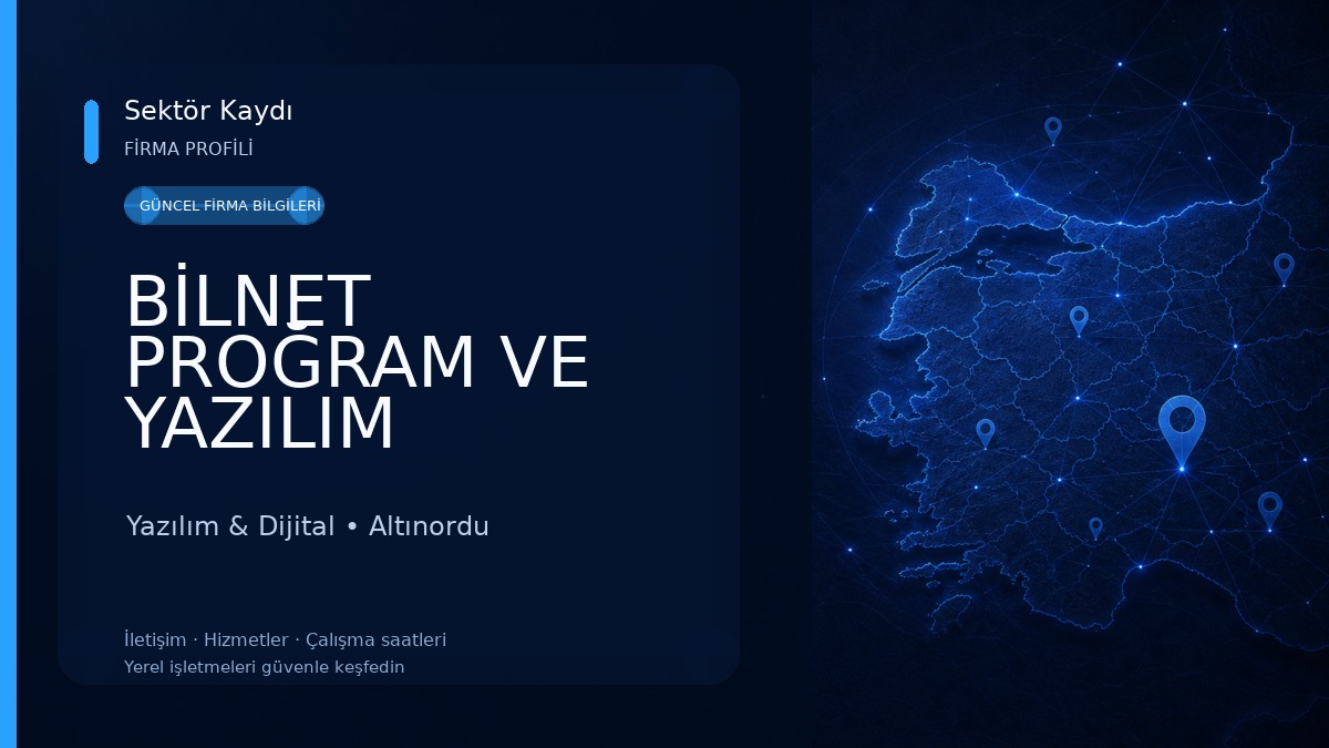 BİLNET PROĞRAM VE YAZILIM Yazılım & Dijital