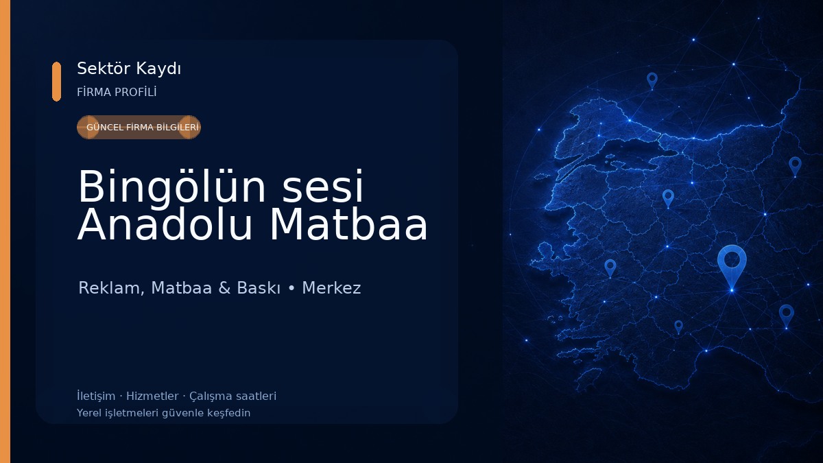 Bingölün sesi Anadolu Matbaa 