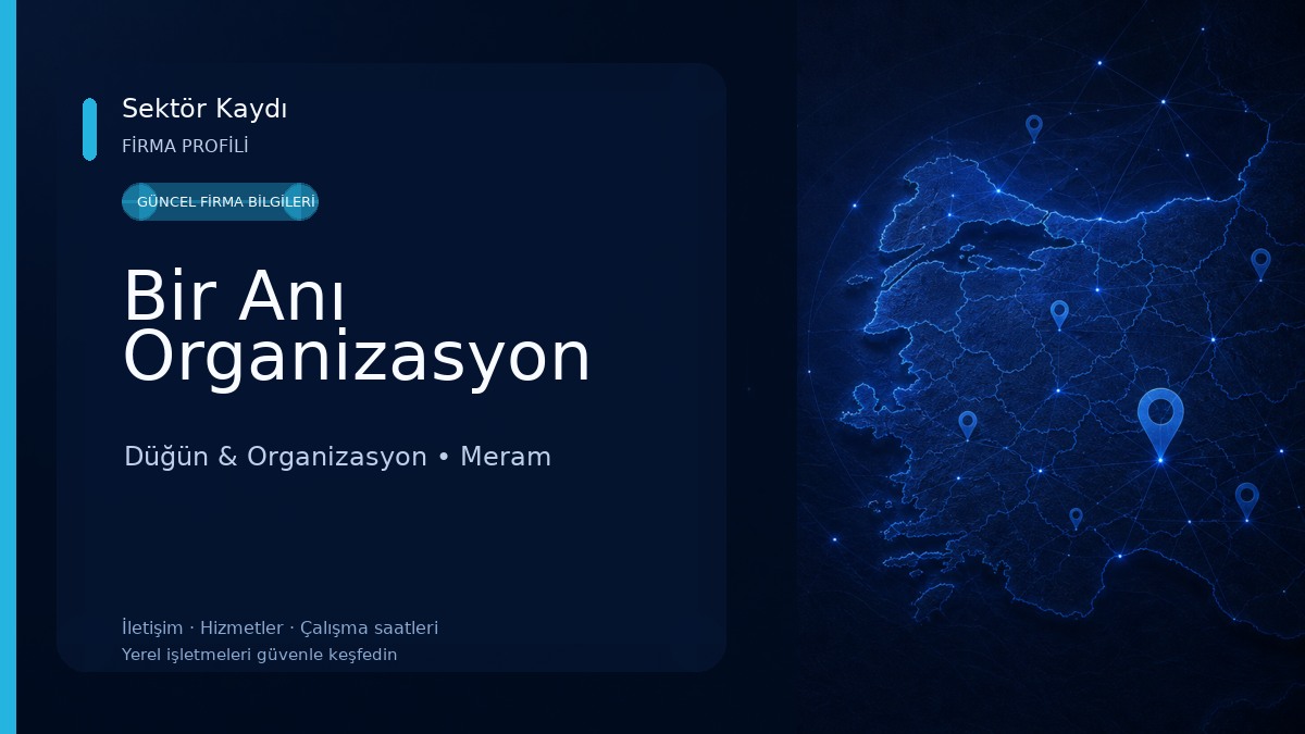 Bir Anı Organizasyon