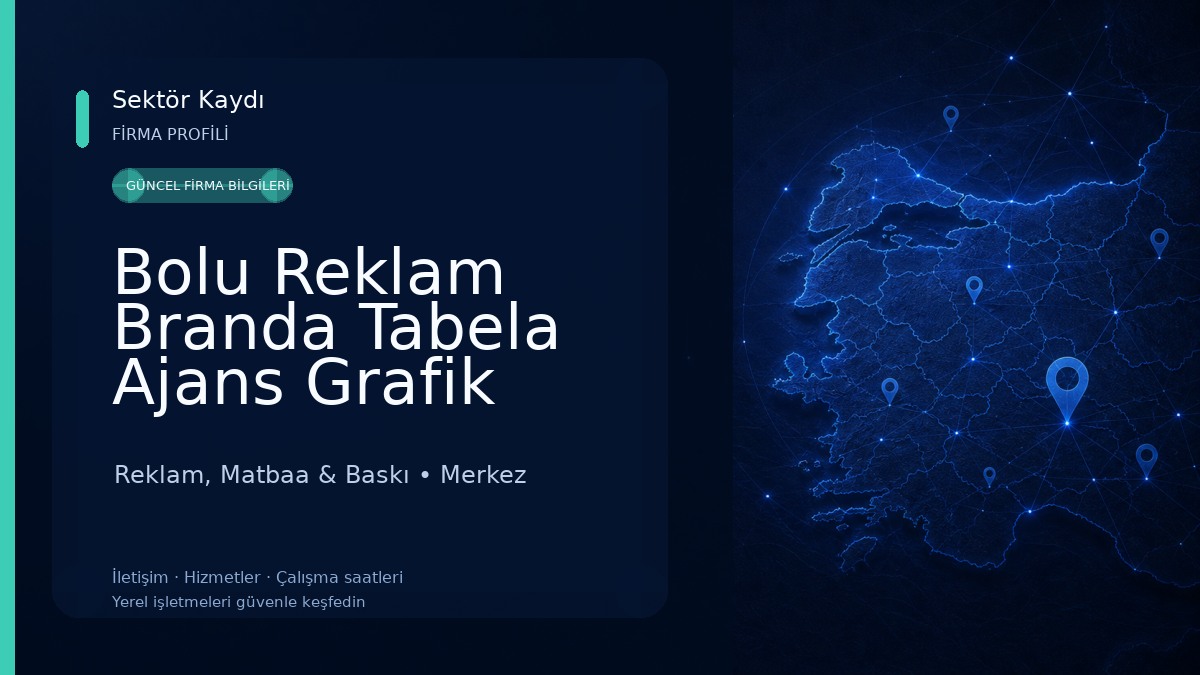 Bolu Reklam Branda Tabela Ajans Grafik Tasarım Folyo Baskı