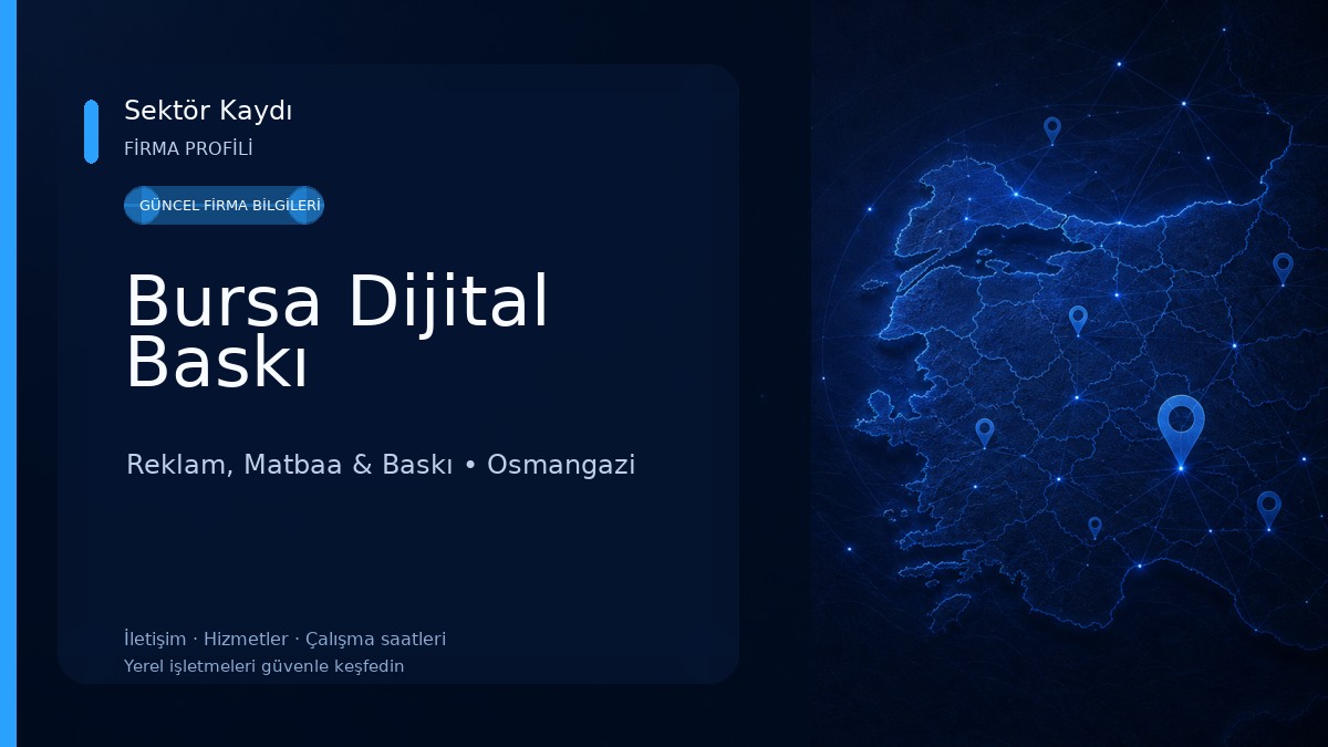 Bursa Dijital Baskı Reklam, Matbaa & Baskı