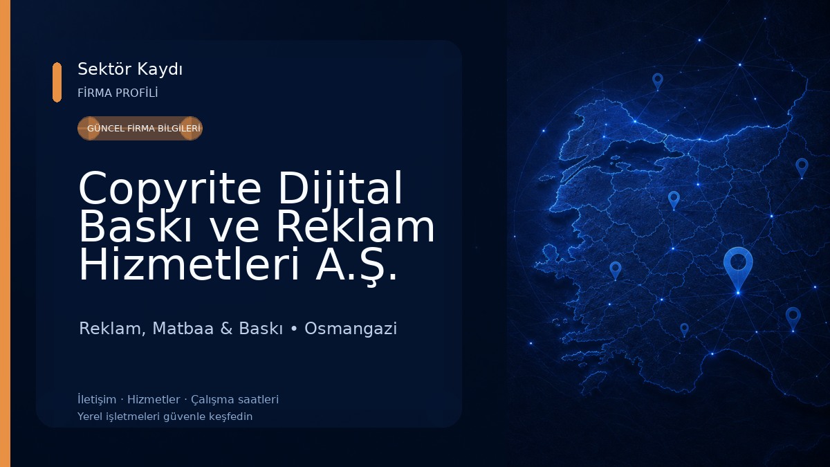 Copyrite Dijital Baskı ve Reklam Hizmetleri A.Ş. Reklam, Matbaa & Baskı