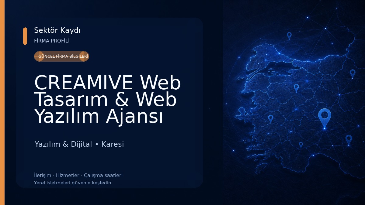 CREAMIVE Web Tasarım & Web Yazılım Ajansı Balıkesir Yazılım & Dijital