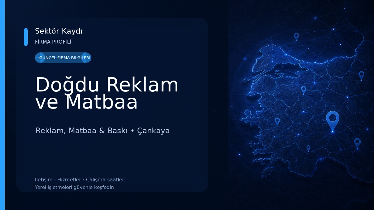 Doğdu Reklam ve Matbaa Reklam, Matbaa & Baskı