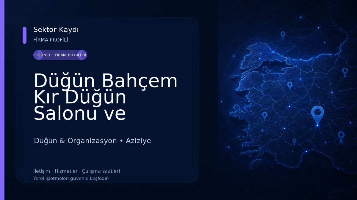 Düğün Bahçem Kır Düğün Salonu ve Etkinlik Merkezi Düğün & Organizasyon