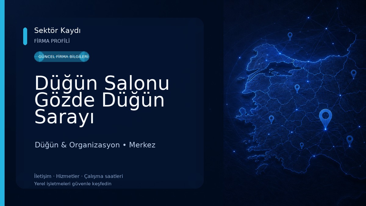 Düğün Salonu Gözde Düğün Sarayı Düğün & Organizasyon