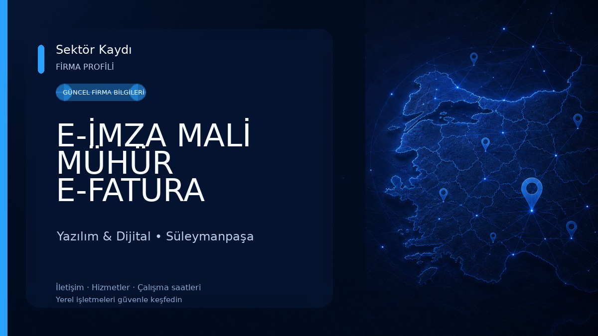 E-İMZA MALİ MÜHÜR E-FATURA TEKİRDAĞ-YAKUT BİLGİSAYAR 