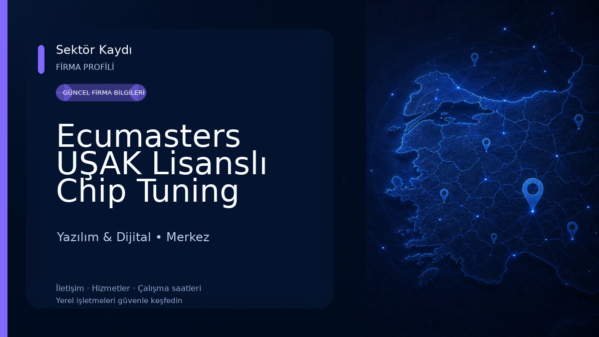 Ecumasters UŞAK Lisanslı Chip Tuning Yazılım & Dijital