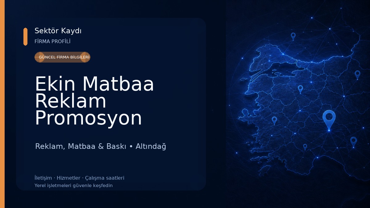 Ekin Matbaa Reklam Promosyon Reklam, Matbaa & Baskı