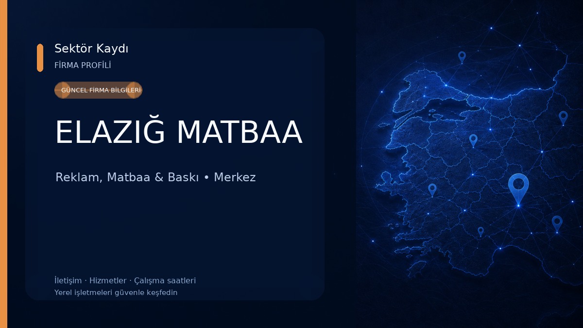 ELAZIĞ MATBAA Reklam, Matbaa & Baskı