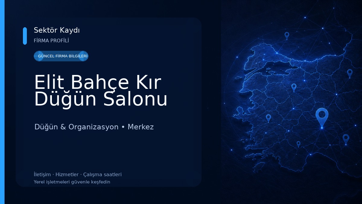 Elit Bahçe Kır Düğün Salonu