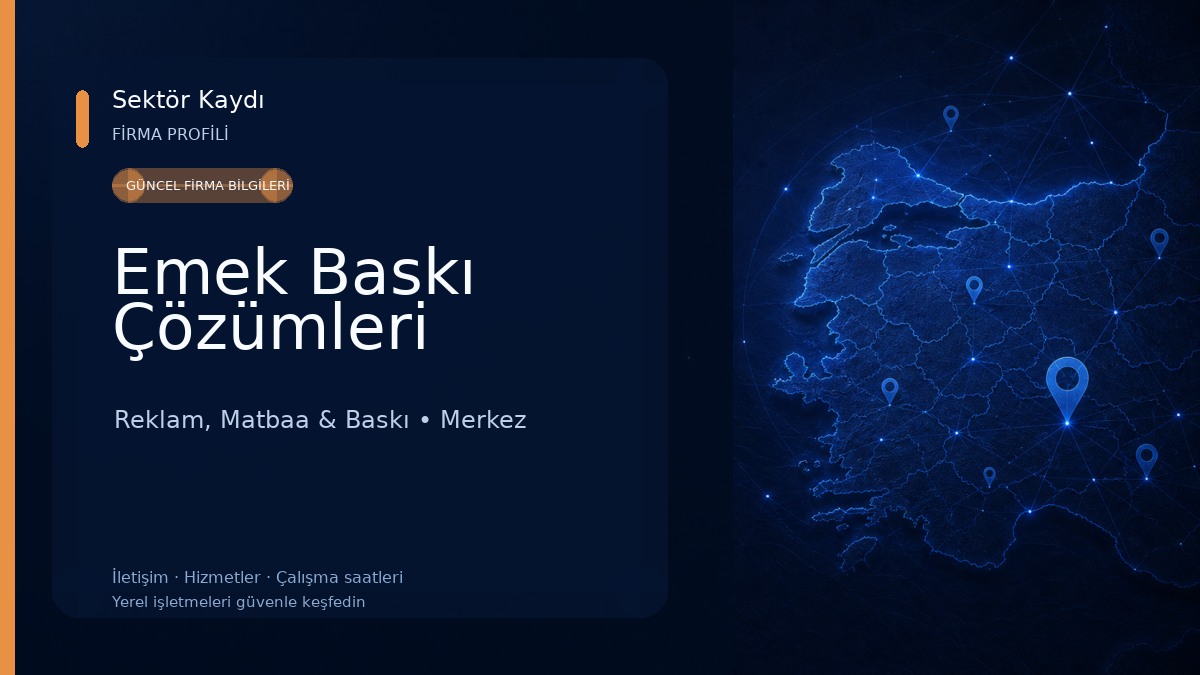 Emek Baskı Çözümleri Reklam, Matbaa & Baskı
