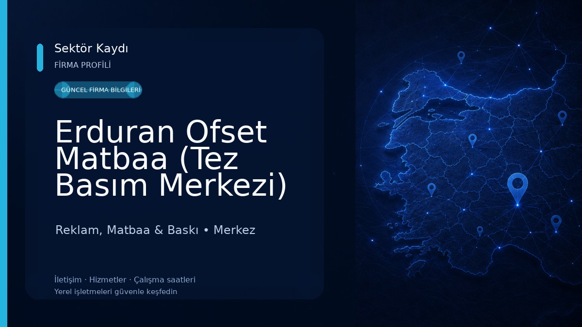 Erduran Ofset Matbaa (Tez Basım Merkezi) Kırıkkale Reklam, Matbaa & Baskı