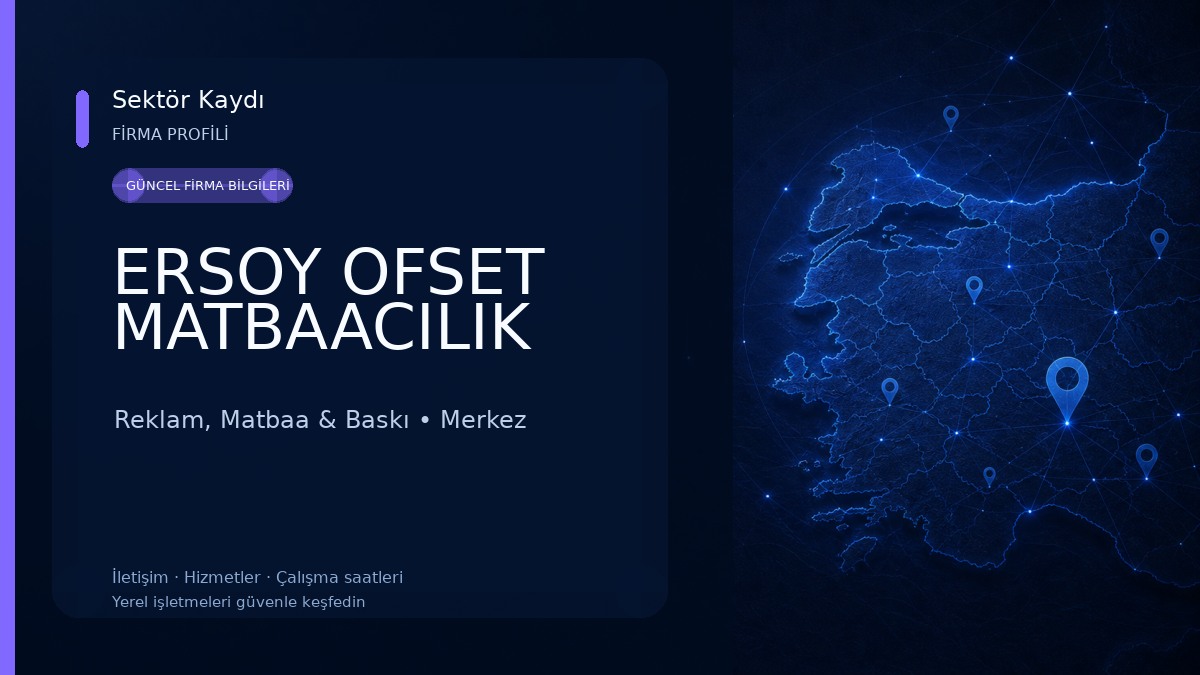 ERSOY OFSET MATBAACILIK Reklam, Matbaa & Baskı