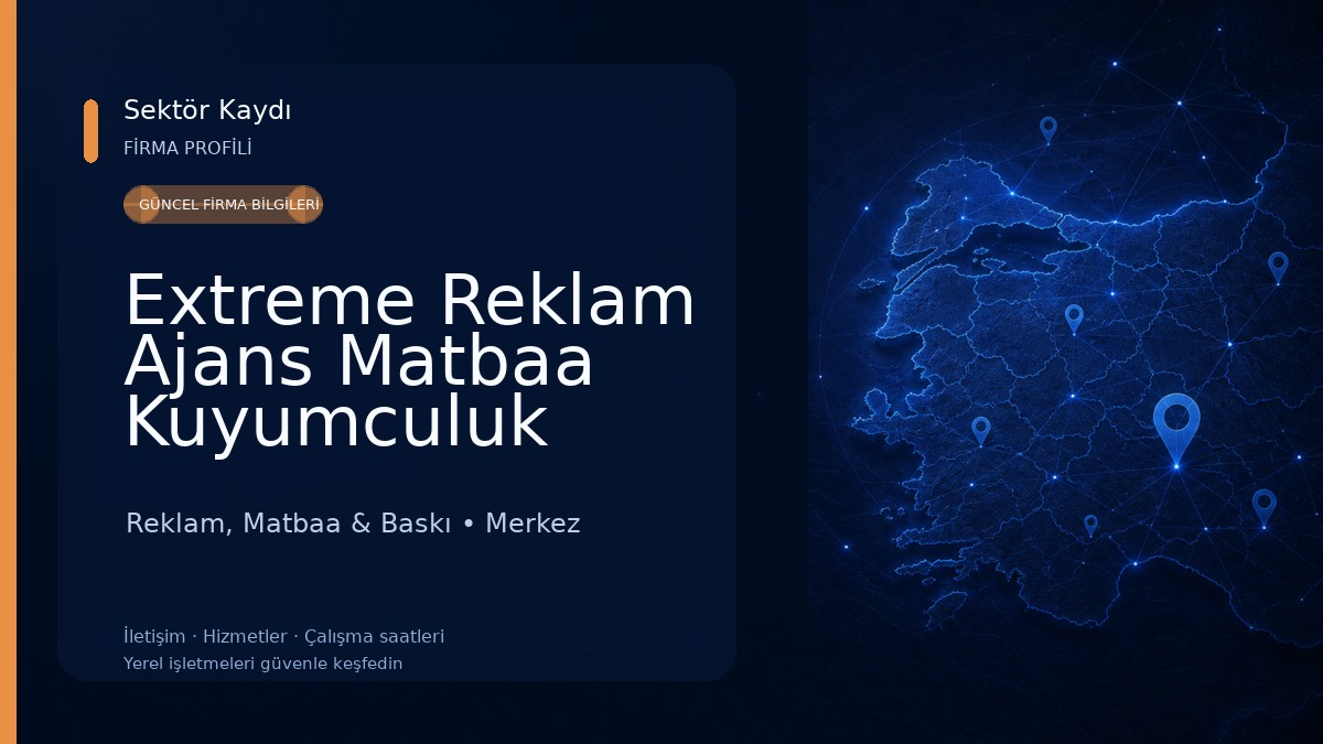 Extreme Reklam Ajans Matbaa Kuyumculuk San. ve Tic.Ltd.Şti. Reklam, Matbaa & Baskı