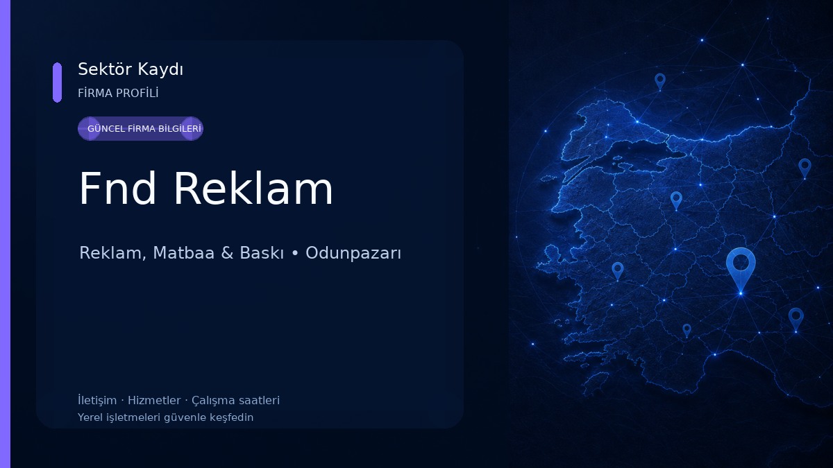 Fnd Reklam Reklam, Matbaa & Baskı