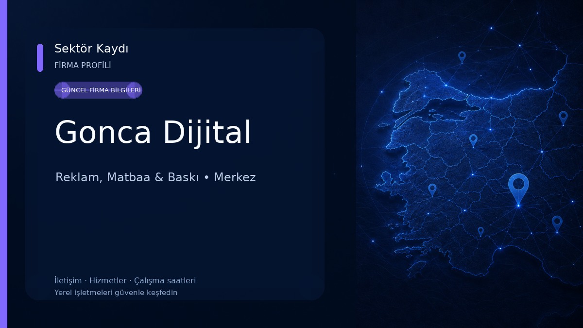 Gonca Dijital Reklam, Matbaa & Baskı