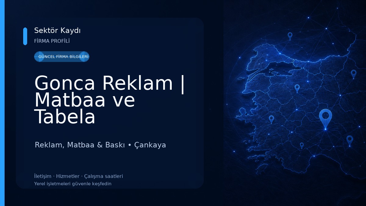 Gonca Reklam | Matbaa ve Tabela Sistemleri Reklam, Matbaa & Baskı