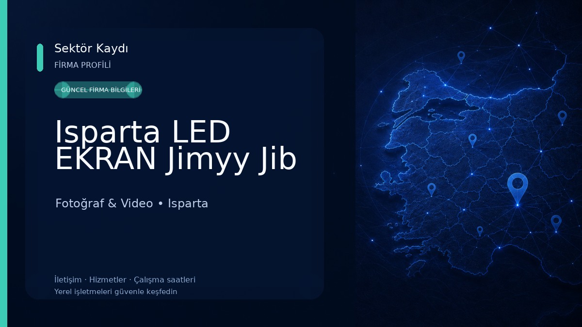 Isparta LED EKRAN Jimyy Jib Fotoğraf & Video