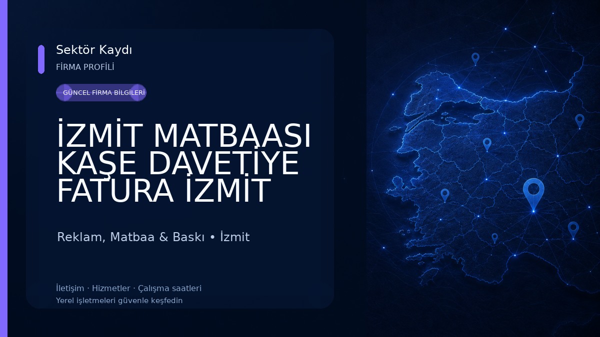 İZMİT MATBAASI KAŞE DAVETİYE FATURA İZMİT MATBAA OFSET MATBAA
