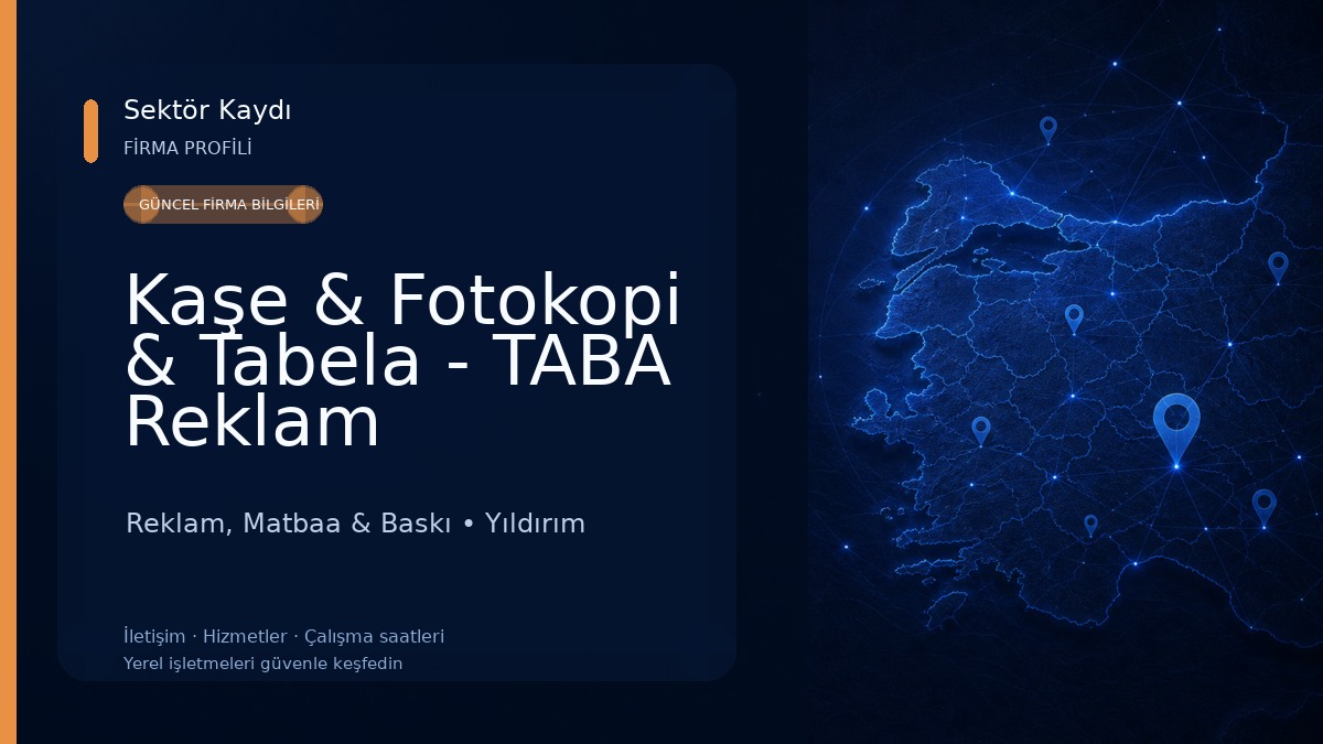 Kaşe & Fotokopi & Tabela - TABA Reklam Reklam, Matbaa & Baskı