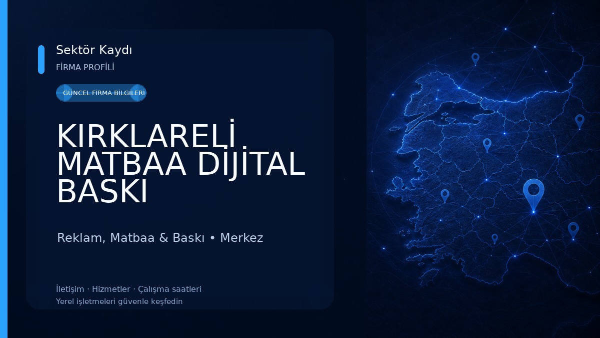KIRKLARELİ MATBAA DİJİTAL BASKI 