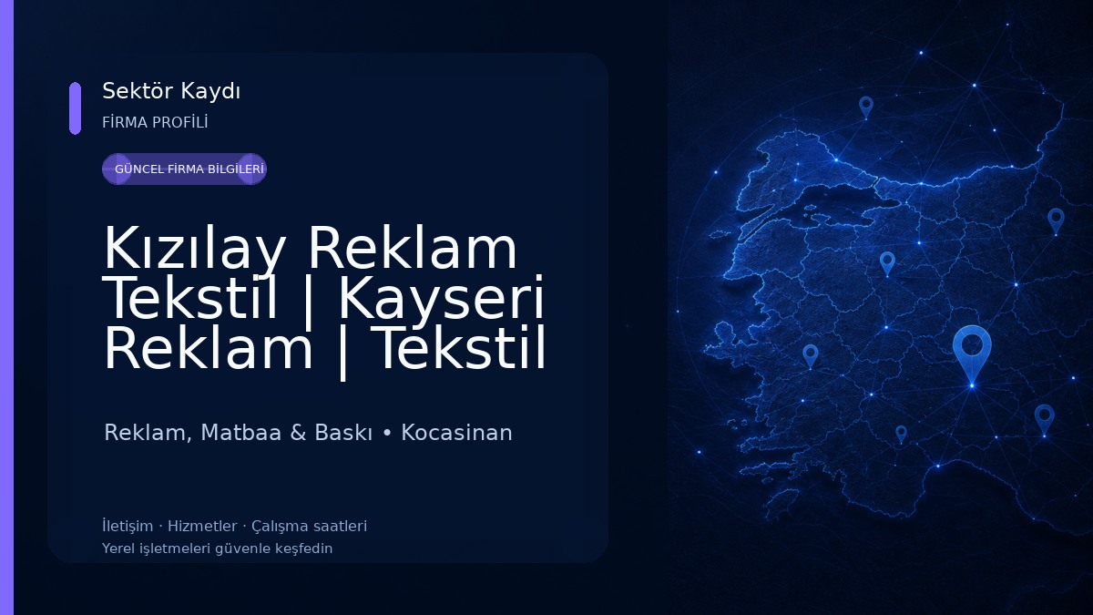 Kızılay Reklam Tekstil | Kayseri Reklam | Tekstil Baskı | Matbaa | Promosyon Reklam, Matbaa & Baskı