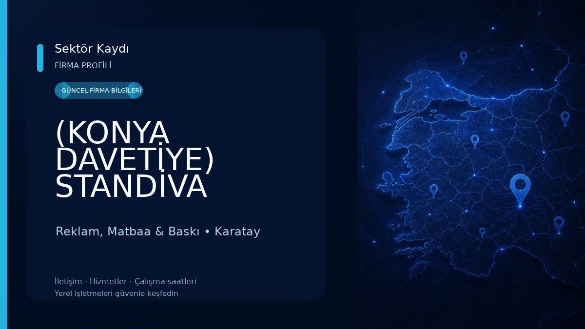 (KONYA DAVETİYE) STANDİVA REKLAM & PROMOSYON Reklam, Matbaa & Baskı
