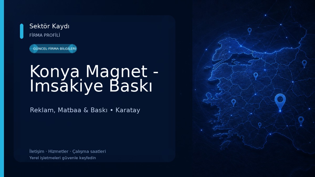 Konya Magnet - Imsakiye Baskı 
