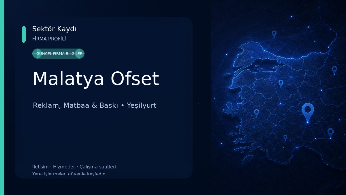 Malatya Ofset Reklam, Matbaa & Baskı