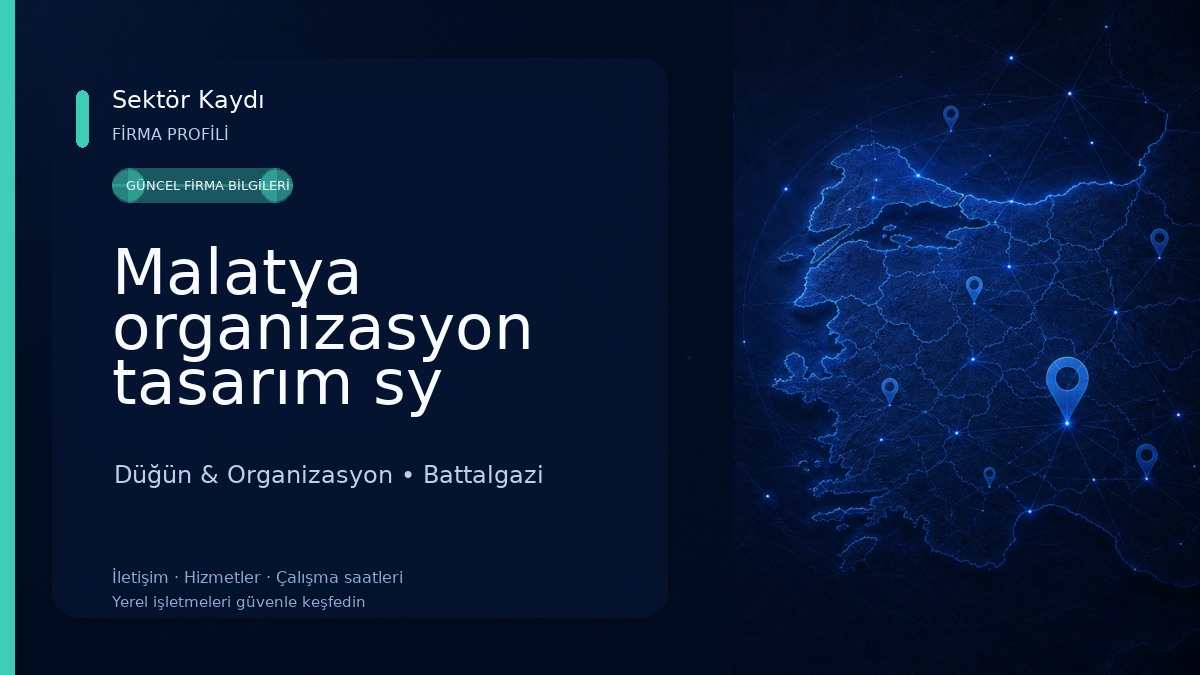 Malatya organizasyon tasarım sy Düğün & Organizasyon