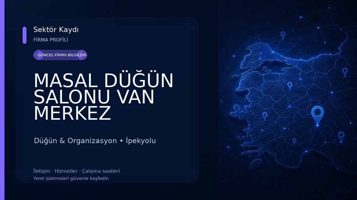 MASAL DÜĞÜN SALONU VAN MERKEZ Düğün & Organizasyon