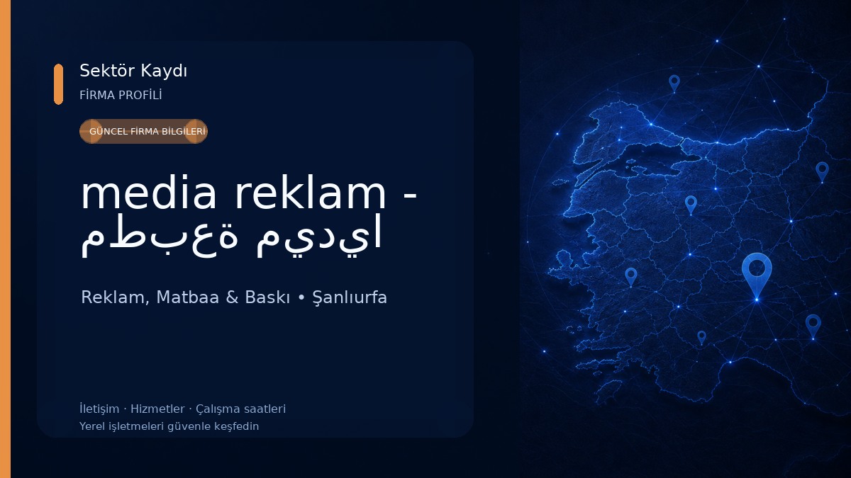 media reklam - مطبعة ميديا Reklam, Matbaa & Baskı