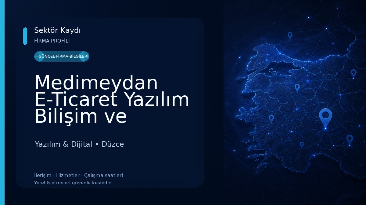 Medimeydan E-Ticaret Yazılım Bilişim ve Danışmanlık Ticaret Limited Şirketi