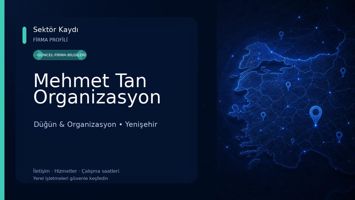 Mehmet Tan Organizasyon Düğün & Organizasyon