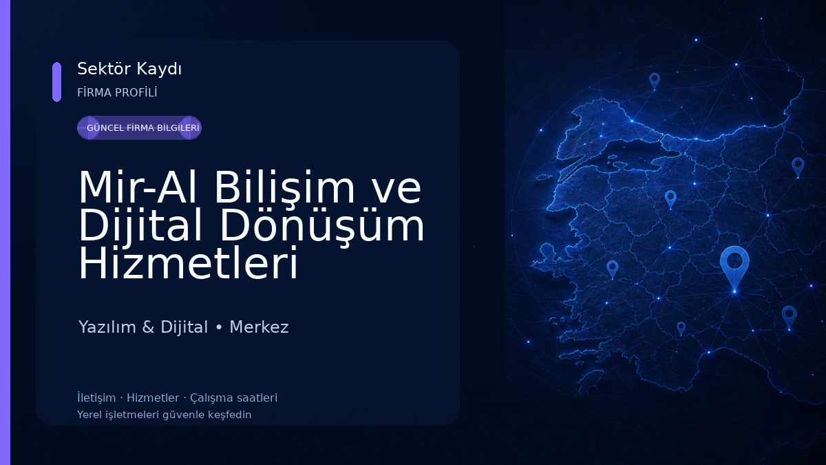 Mir-Al Bilişim ve Dijital Dönüşüm Hizmetleri 