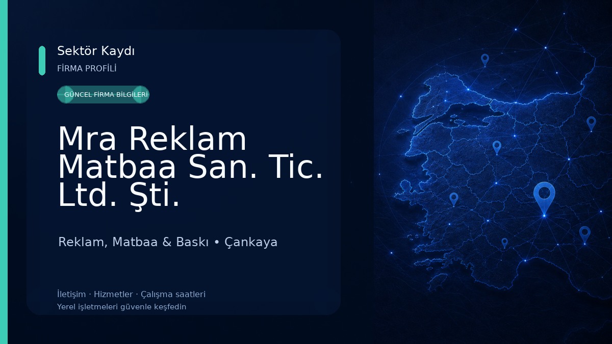Mra Reklam Matbaa San. Tic. Ltd. Şti. Reklam, Matbaa & Baskı