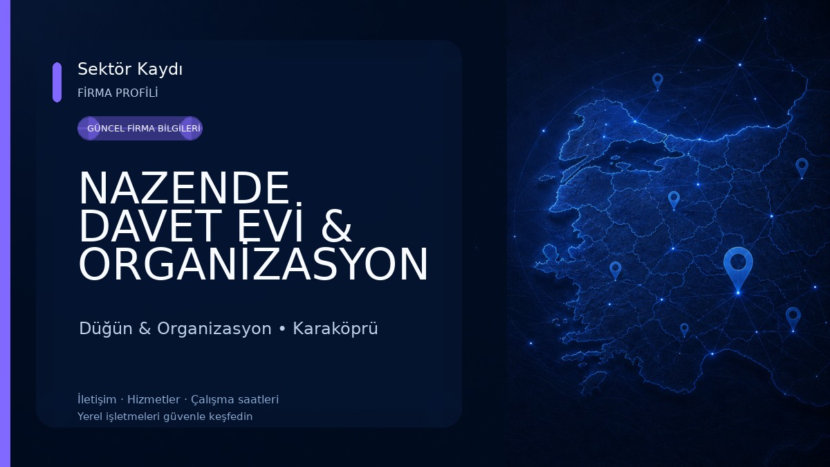 NAZENDE DAVET EVİ & ORGANİZASYON Düğün & Organizasyon