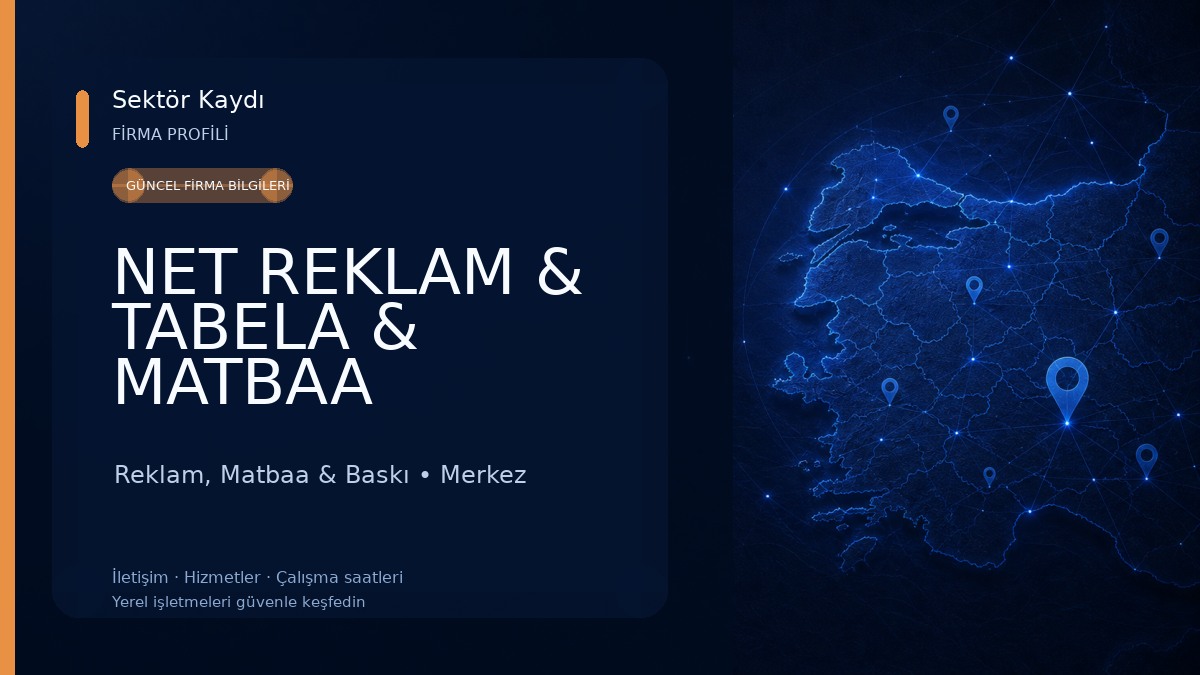 NET REKLAM & TABELA & MATBAA Reklam, Matbaa & Baskı