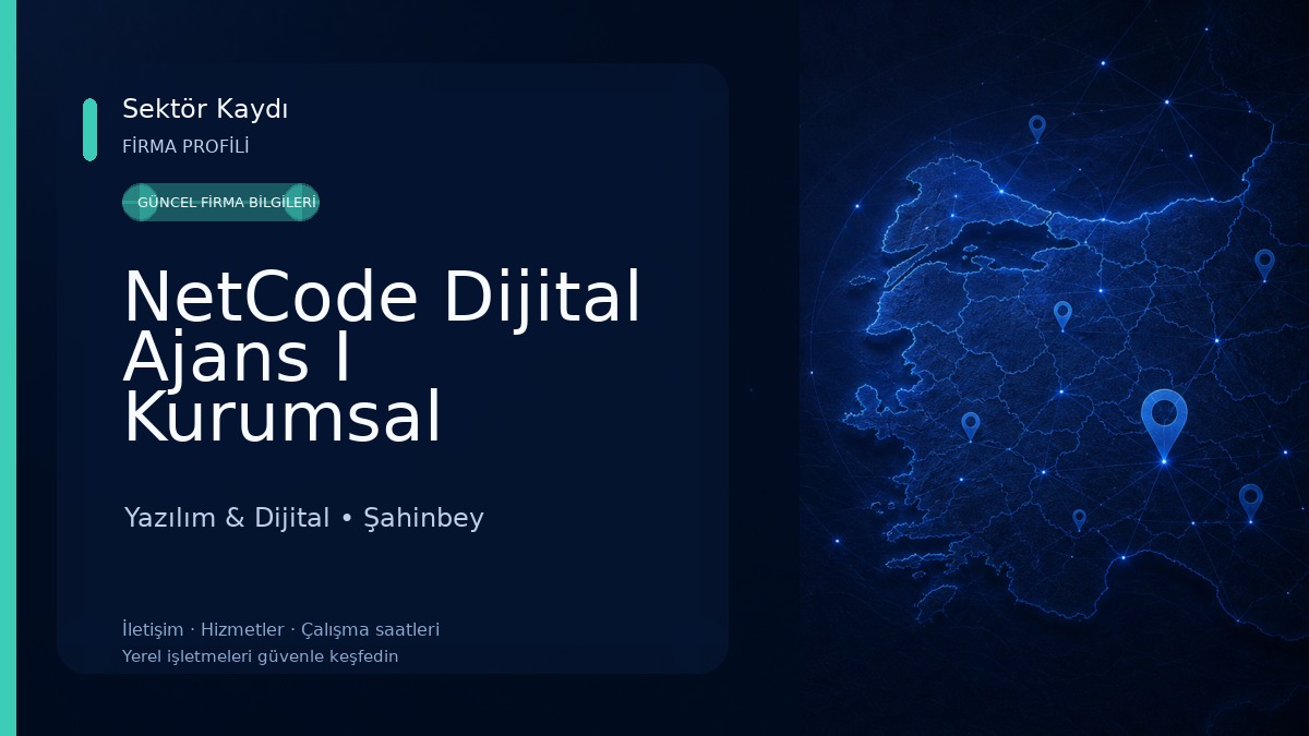 NetCode Dijital Ajans I Kurumsal Websitesi I Sosyal Medya Yönetimi I E-Ticaret Çözümleri I Özel CRM Yazılım