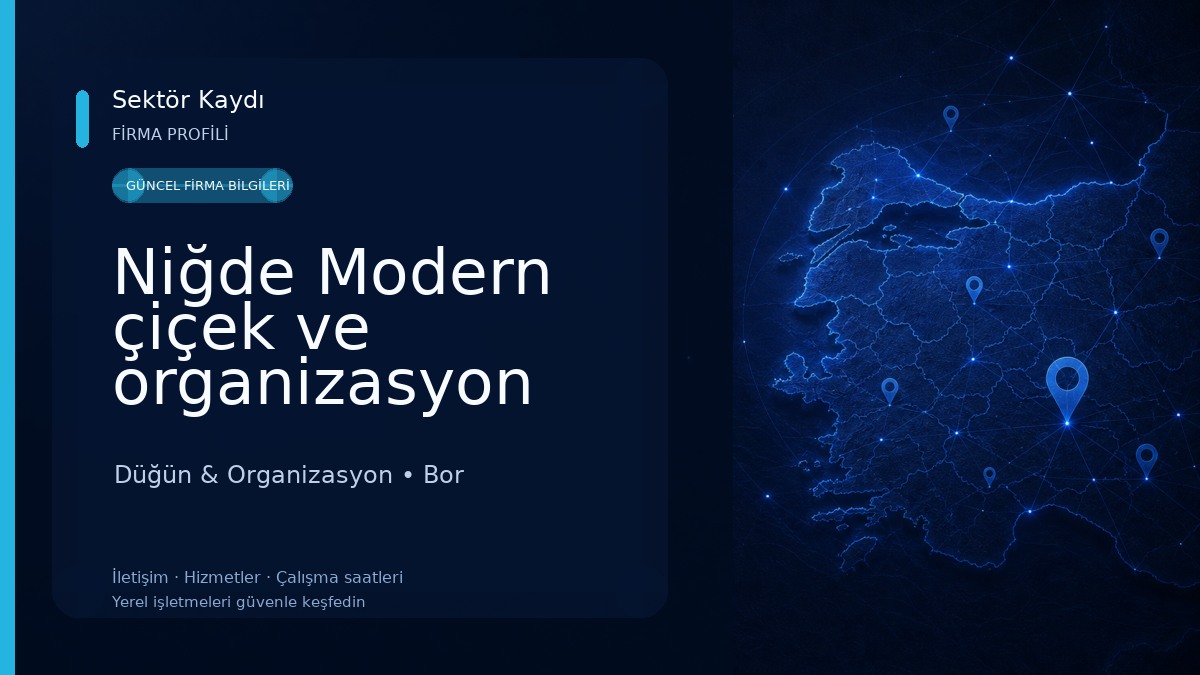 Niğde Modern çiçek ve organizasyon Düğün & Organizasyon