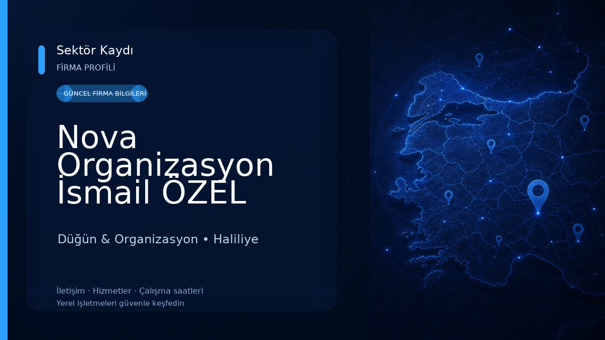 Nova Organizasyon İsmail ÖZEL Düğün & Organizasyon